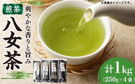 八女茶 合計1kg (250g×4袋) / お茶 八女茶[AFBE001]