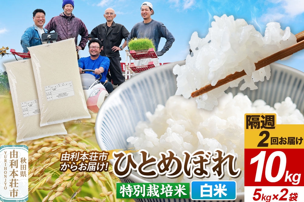 
                  《2週間毎お届け》【定期便2回】ひとめぼれ【白米】10kg（5kg×2袋）令和7年産 特別栽培米  秋田県産 [ひとめぼれ 米 お米 白米 精米 特別栽培米 ブランド米 食卓 おにぎり 秋田県産 秋田]
                