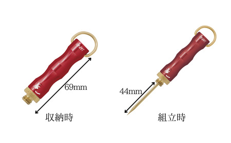 [ベルモント] FISH PICK 一撃コンパクト (レッド) フィッシュピック 脳締め 脳天締め 小魚 フィッシング 魚 釣り フィッシング用品 アウトドア 燕三条製 【011S196】
