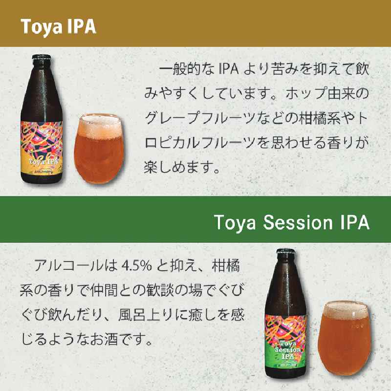 Lake Toya Beer クラフトビール 定番4種＋限定2本　計6本(紙コースター2枚付)