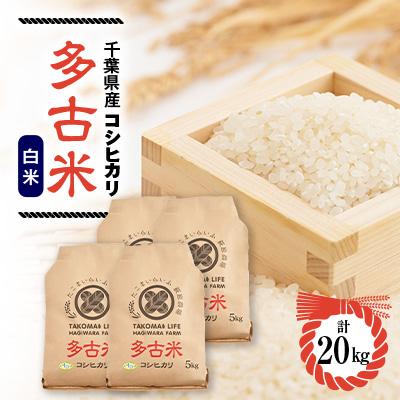 ふるさと納税 多古町 新米【令和7年産】たこまいらいふ萩原農場の多古米コシヒカリ(精米)20kg