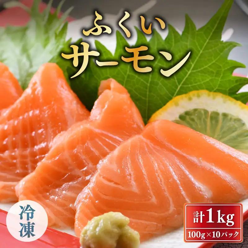 ふくいサーモン 1kg (刺身用) 真空冷凍 100g×10パック【サーモン 鮭 刺身 さけ サケ 小分け お刺身用 生食用 生食可 国産】 [C-6203]