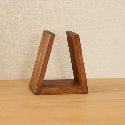 ふるさと納税 美幌町 三角のブックスタンド アンティークブラウン【申込後に製作いたします】