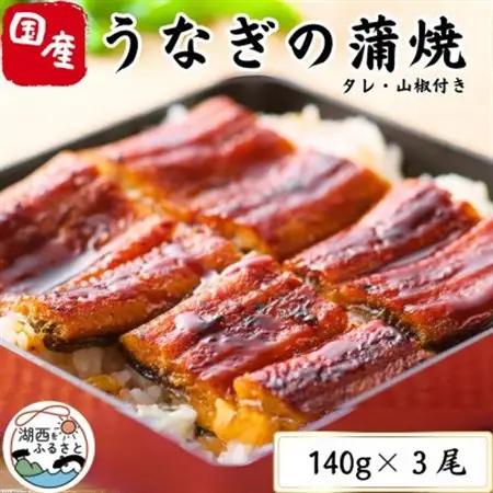 特撰浜名湖うなぎ蒲焼140g×3尾_魚介・海産物 うなぎ  ウナギ 鰻_【配送不可地域：離島】【1497489】