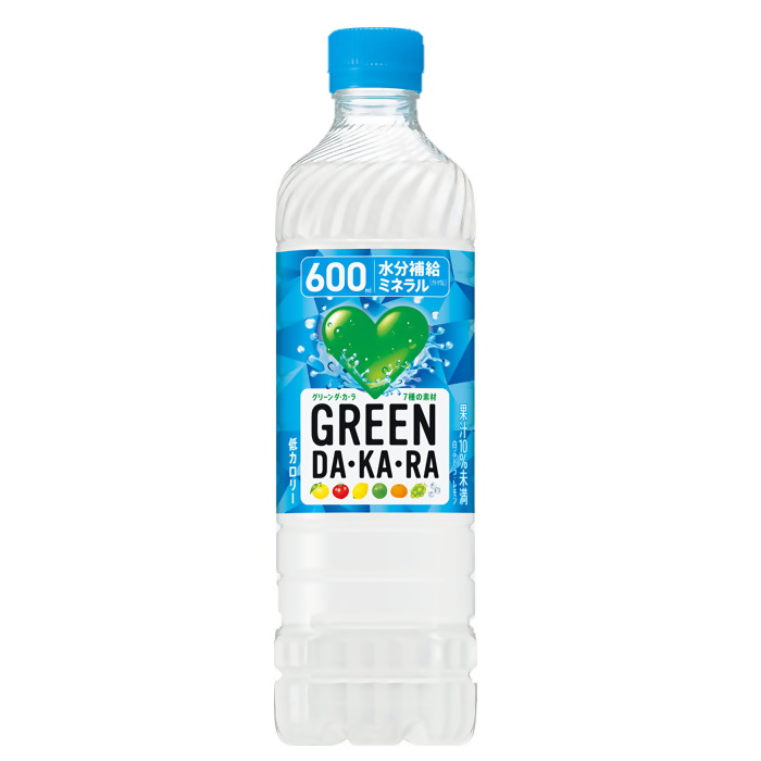 サントリー GREEN DA･KA･RA 600ml 24本（1ケース）｜ スポーツドリンク 清涼飲料 ペットボトル スポーツ飲料 1ケース 24本 熱中症対策 水分補給 カフェインゼロ お食事 食事