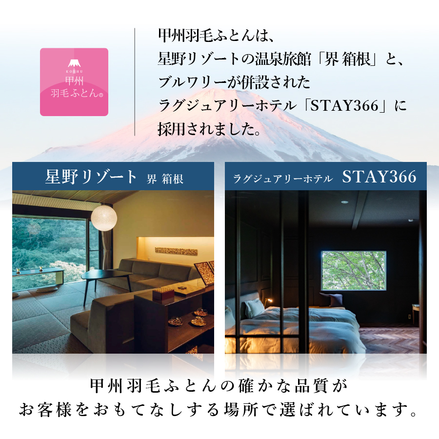洗える羽毛こたつ布団 （長方形) 【甲州羽毛ふとん】