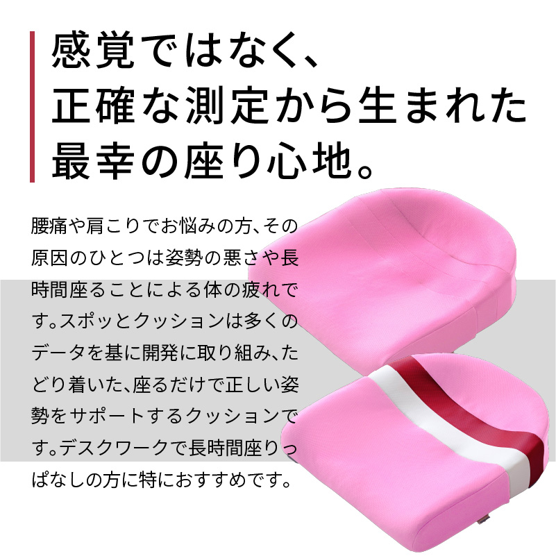 〈訳あり〉スポッとクッション（カラー廃番のため、ピンク好きな方におすすめ！）