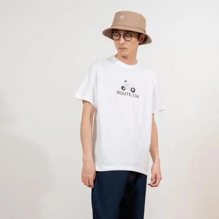 《1》【KEYMEMORY 鎌倉】ルート134イラストTシャツ WHITE