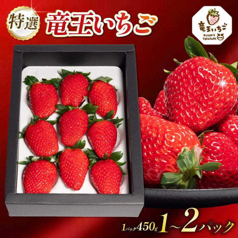 【ふるさと納税】 特撰 竜王 いちご 450g 以上 選べる 容量 2パック 4パック 章姫 紅ほっぺ よつぼし かおり野 みおしずく はるひ すず あまえくぼ おいCベリー 大粒 苺 旬 産地 直送 イチゴ フルーツ 果物 国産 ベリー 贈答用 プレゼント ギフト 滋賀県 竜王町 送料無料
