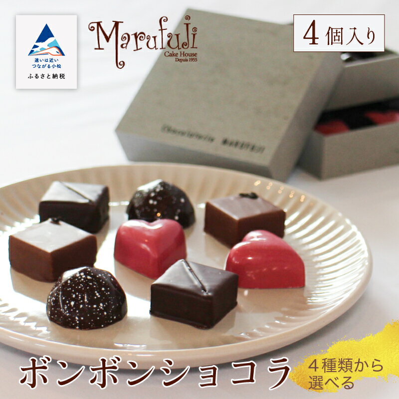 【ふるさと納税】 ボンボンショコラ 4個入り×1箱 チョコレート スイーツ お菓子 バレンタイン チョコ ご褒美 ホワイトデー グルメ お取り寄せ 人気 自分用 ランキング おすすめ お中元 お歳暮 ギフト 小松市 石川県 ふるさと 納税 ao009m00【ケーキハウスマルフジ】