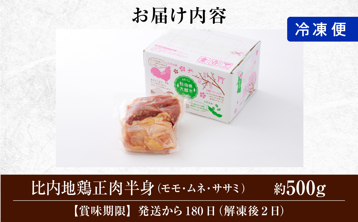 40P2312 比内地鶏正肉半身【(株)あきた六次会】