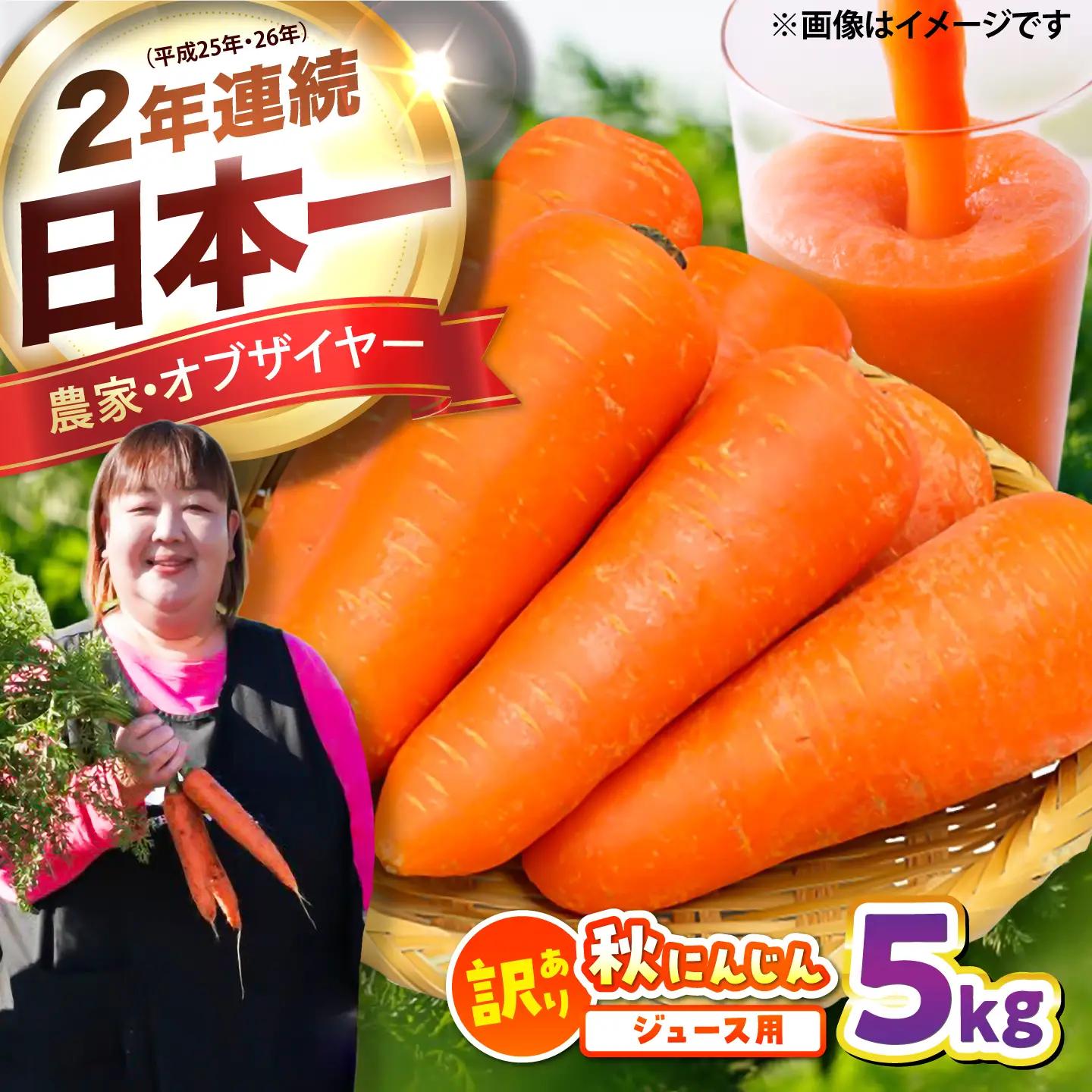 【先行予約】【2026年12月順次発送開始】ジュース用秋にんじん5kg (訳あり) にんじん BHCW018
