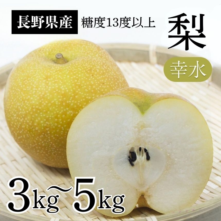 【ふるさと納税】【2026年先行予約】梨 幸水 糖度13度以上【選べる容量】約3kg 約5kg | 果物 くだもの フルーツ 幸水梨 梨 なし ナシ 新鮮 長野県 信州 南信州 飯田市 AR10 AR11