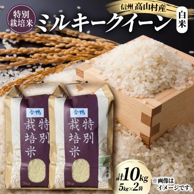 ふるさと納税 高山村 特別栽培米「ミルキークイーン」 白米 精米10kg(5kg×2袋)