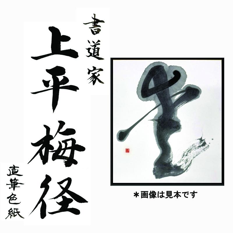 書道家による直筆書 上平梅径 直筆書(白1字) 099H4649