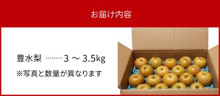 完熟採り　もりやま梨（豊水）3キロ～3.5キロ【先行予約】