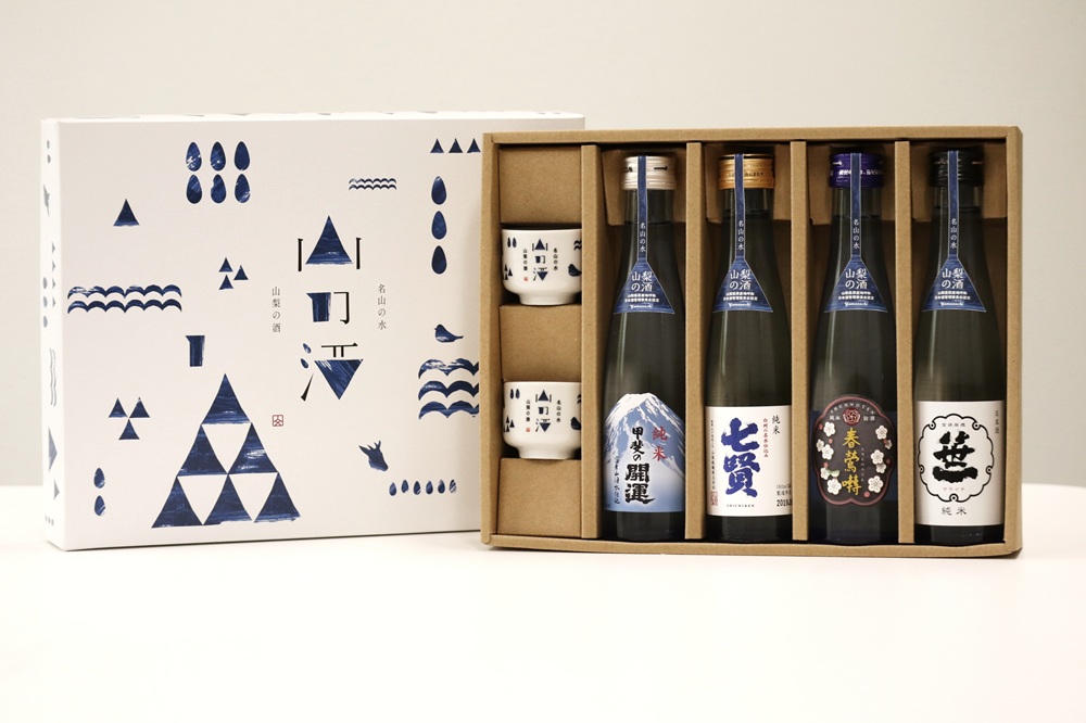 名山の水　山の酒　山梨の酒　純米酒飲み比べ4本セット（180ml×4本）