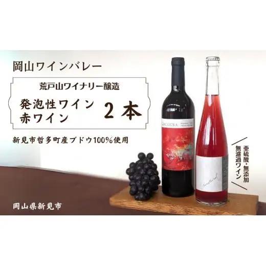 岡山ワインバレー 荒戸山ワイナリー醸造 ワイン2本セット（発泡性ワイン・赤ワイン）