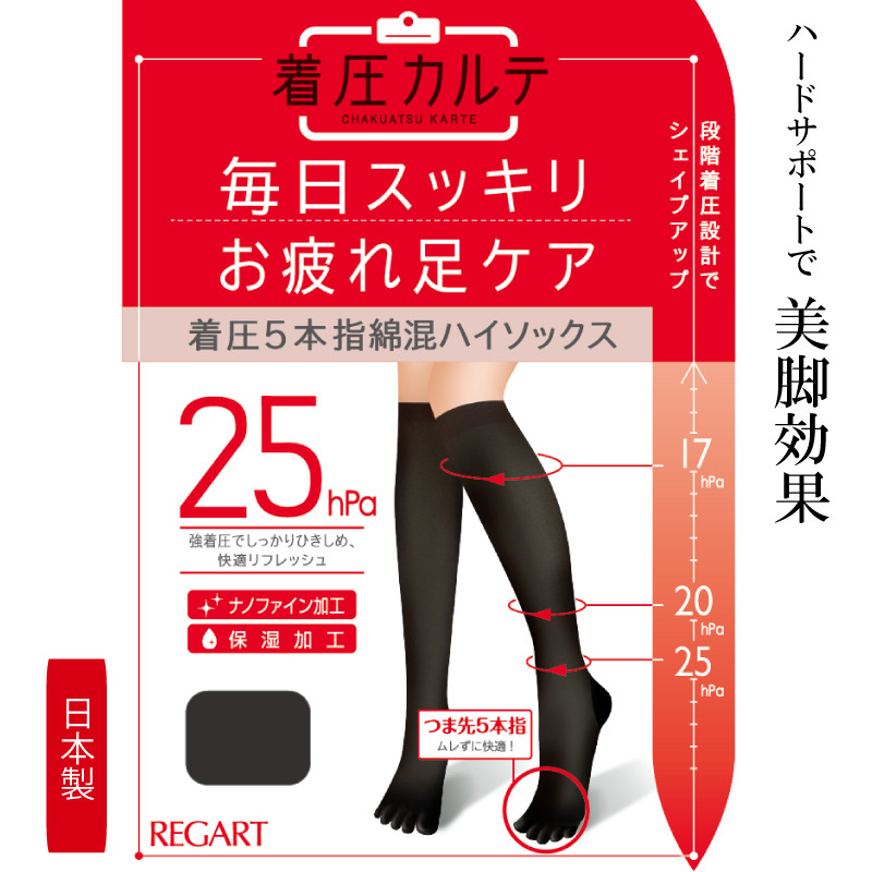 
            【メディックピエドシリーズ】着圧5本指綿混ハイソックスS~Mサイズ ブラック ソックス くつした 靴下 日用品 美容 着圧ソックス 生活用品 健康用品 健康グッズ スポーツ 旅行 トラベル
          