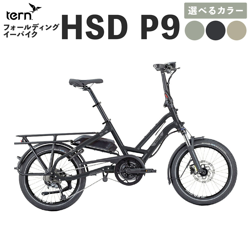 【ふるさと納税】tern フォールディング イーバイク HSD P9 20インチ 1台 ＜選べるカラー＞ Tarragon / Satin Black / Dune 自転車 フォールディングバイク 電動アシスト 折りたたみ e-Bike 通勤 通学 買い物 日常使い 熊本県 熊本市 送料無料