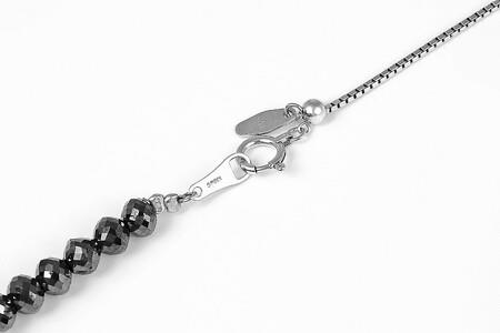 【一点もの】ブラックダイヤモンドネックレス　R54　K05085-H