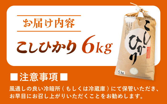 上矢作産 農家自慢のこしひかり（精米）6kg / 米 こめ コメ 白米 精米 こしひかり コシヒカリ / 恵那市 / 梅本勝司 [AUAL001]