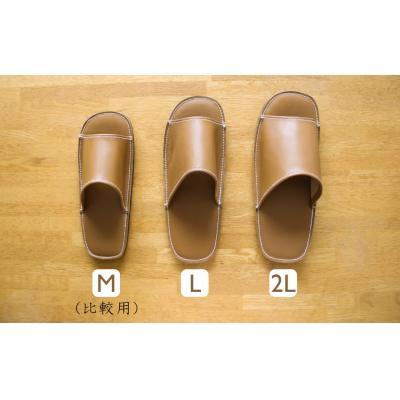 ふるさと納税 碧南市 靴職人手作りの本革「スリッパ」　ブラックコンビ　2Lサイズ　H066-055 |  | 02