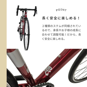 毘沙バイク TAMON エントリーモデル アルミ ロードバイク BTA002 Mサイズ 165cm-180cm 自転車 完成車 ｸﾞﾛｽﾌﾞﾗｯｸ 規