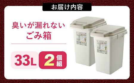 臭いが漏れないゴミ箱　ダストボックス　33リットル　2個組【1312154】