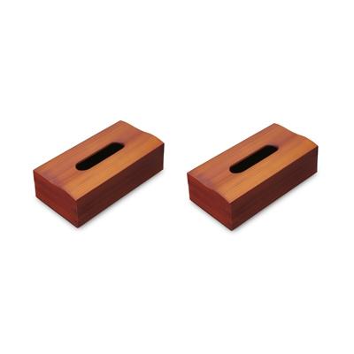 ふるさと納税 海南市 和歌山県海南市 木目塗り ティッシュBOX ブラックチェリー 2個組 一つ一つ刷毛で描いた木目柄