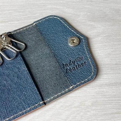 ふるさと納税 福山市 藍染ジビエレザー(猪)のキーケース |  | 03