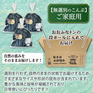 訳あり 無選別 塩蔵こんぶ 1.5kg(500g×3袋) ＼こんぶ ／
