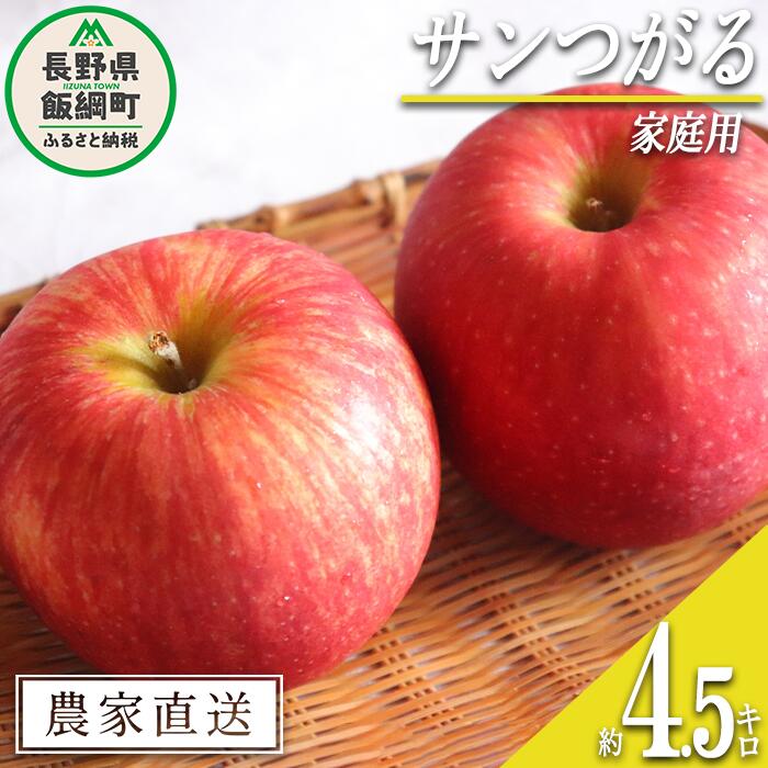 【ふるさと納税】 りんご サンつがる 家庭用 4.5kg 松橋りんご園 沖縄県への配送不可 令和7年度収穫分 長野県 飯綱町 〔 信州 果物 フルーツ リンゴ 林檎 長野 12000円 予約 農家直送 〕発送時期：2025年9月上旬〜2025年9月中旬 {**}