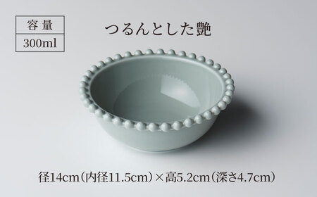 【美濃焼】ティアラ ボウル アッシュグレー 2個セット【Primitive陶舎花＊花】食器 鉢 フルーツボウル サラダボウル スープボウル 写真映え 洋風 ヨーロッパ風 カフェ風 かわいい おしゃれ 