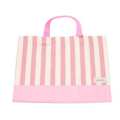 ふるさと納税 養老町 日本製 人気レッスンバッグ ピンク×ボールドストライプ