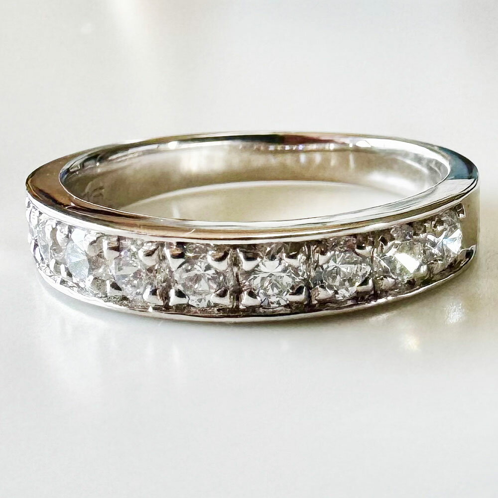 【ふるさと納税】【AK-2160/0012】プラチナダイヤモンドリング ハーフエタニティーリング 0.60カラット 1本 Pt900 0.60ct 約4.85g ジュエリーケース付き ダイヤモンド ダイアモンド 指輪 ジュエリー アクセサリー ファッション カジュアル フォーマル 山梨県 中央市 送料無料