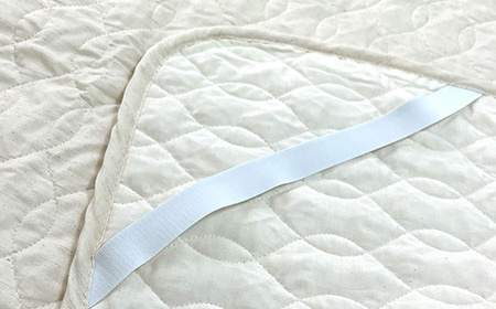 丸洗いOK　麻（リネン）混　敷きパッド　シングル　中わた脱脂綿100%　生成り1枚　PK-1506S