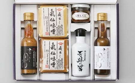 八木澤商店調味料6種セット【藤】 醤油 もろみ 赤味噌 白味噌 ポン酢 ごまだれ ギフト