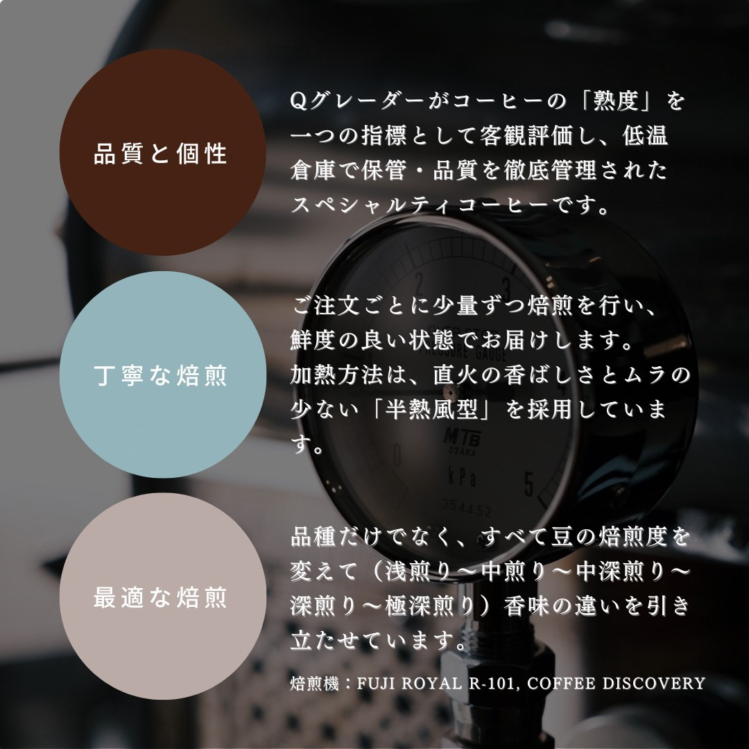 【定期便：6ヶ月連続でお届け】高品質シングルオリジンコーヒー・ドリップバッグ3種セット （1袋あたり11個×3品種）×6ヶ月