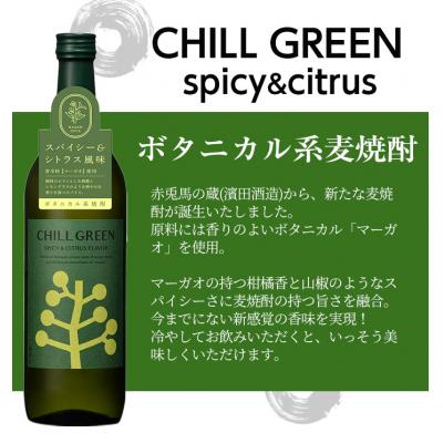 ふるさと納税 いちき串木野市 麦焼酎「チルグリーン」720ml×2本 セット フレーバー系焼酎「CHILL GREEN」 |  | 01