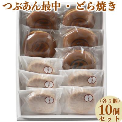 ふるさと納税 杵築市 和菓子 木付やのどら焼き・つぶあん最中(もなか)各5個 計10個セット