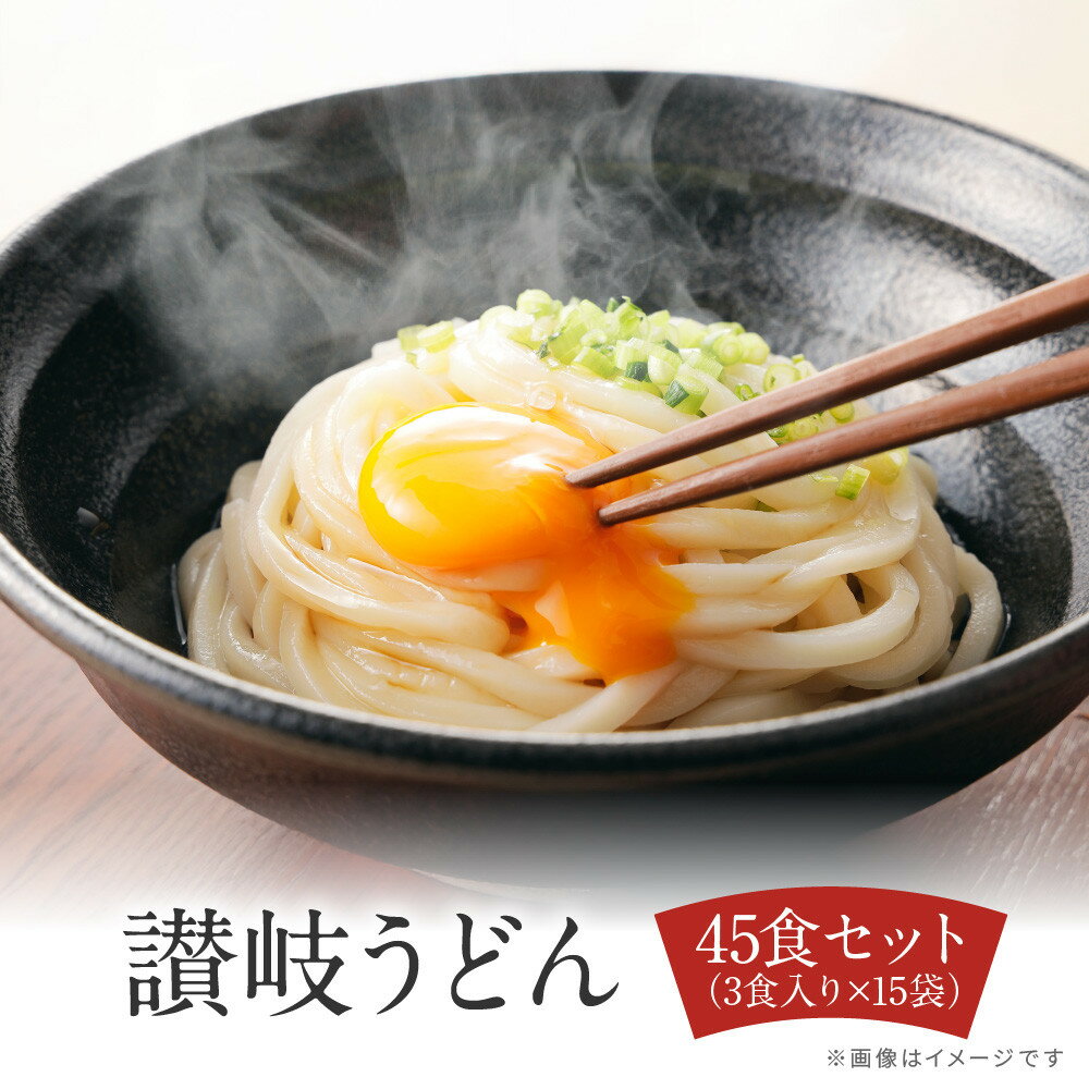 【ふるさと納税】讃岐うどん45食（麺のみ） | 香川県 坂出市 香川 四国 楽天ふるさと 納税 返礼品 お礼の品 支援 お取り寄せグルメ 取り寄せ グルメ 食品 うどん 麺 めん 麺類 ご当地グルメ お取り寄せ 讃岐うどん さぬきうどん おいしい 美味しい 食べ物 讃岐 特産品