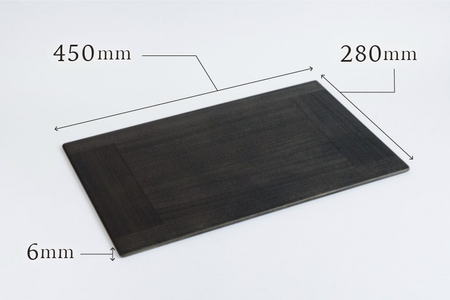 KIRI Place Mat（2枚組）【ブラック】《1枚のサイズ：450×280×6（mm）》ランチョンマット プレースマット テーブルコーディネート 敷物 木製 無垢材桐 天然木 お手入れ簡単 加茂