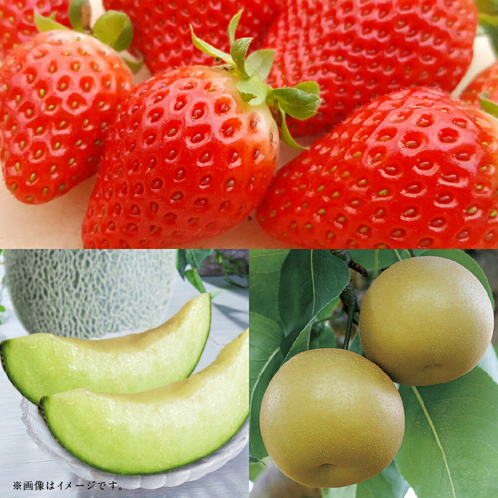 【ふるさと納税】【フルーツ3回定期便】 球磨のいちご（1kg）・アンデスメロン（5kg）・梨（5kg） ゆうべに 苺 イチゴ メロン めろん なし ナシ 大玉 くだもの 果物 果実 フルーツ 冷蔵 熊本県産 国産 九州 あさぎり町 送料無料 【2026年1月中旬～10月上旬迄順次発送予定】