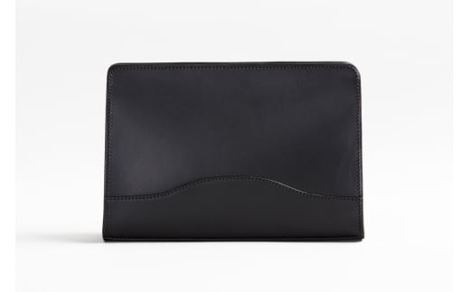クラッチポーチ(1気室ストラップ付) ブラック【1126-2-BTL】｜革製品 レザー 国産 [0985]