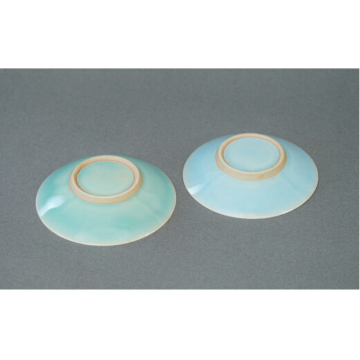 翡翠・天青小皿2枚セット 有田焼 青磁 食器 取皿 作家 梶原大敬 茂正工房 A12-106_イメージ5