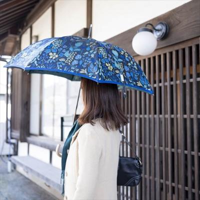 ふるさと納税 富士河口湖町 槙田商店【晴雨兼用】長傘 スティグ リンドベリ【HERBARIUM】(ハーバリウム) ブルー |  | 03
