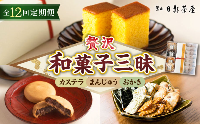 
            【全12回定期便】葉山日影茶屋 和菓子詰合せ 12個入【(株)日影茶屋】 [ASAX083]
          