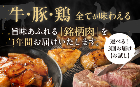 特選贅沢お肉定期便 12回 黒毛和牛 お肉セット