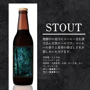 クラフトビール STOUT スタウト 3本 セット /  瓶ビール ビール 地ビール エール IPA 詰め合わせ 飲み比べ 家飲み おすすめ 人気 天然水 ギフト 贈り物 父の日 お歳暮 送料無料【n